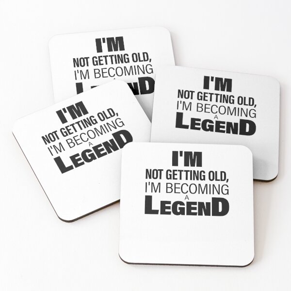 Item preview, I'm not getting old, I'm becoming a LEGEND- Funny Birthday text illustration for light background designed and sold by PixelPunny.