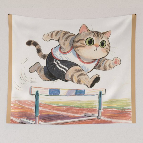 Item preview, kitty hurdler designed and sold by artsmeow.