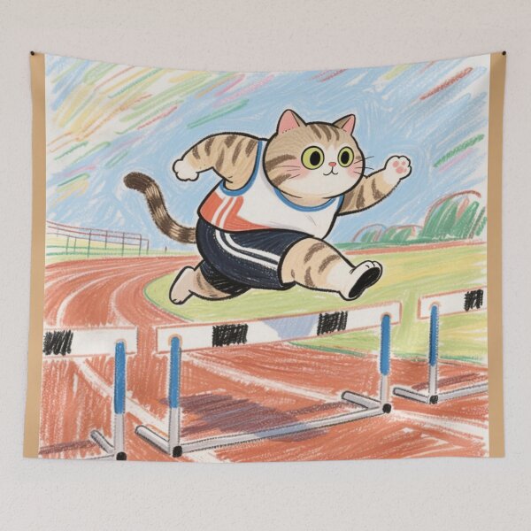 Item preview, kitty hurdler2 designed and sold by artsmeow.
