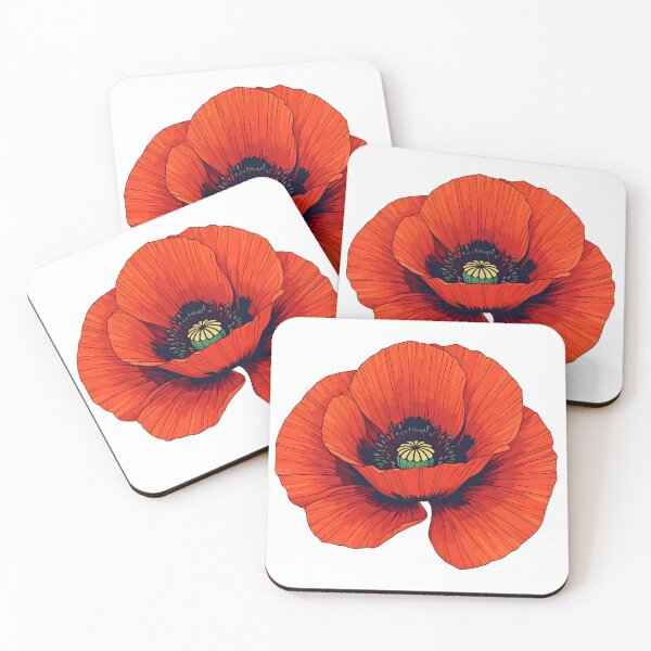 Item preview, Red poppy flower designed and sold by PrintLabStudio.