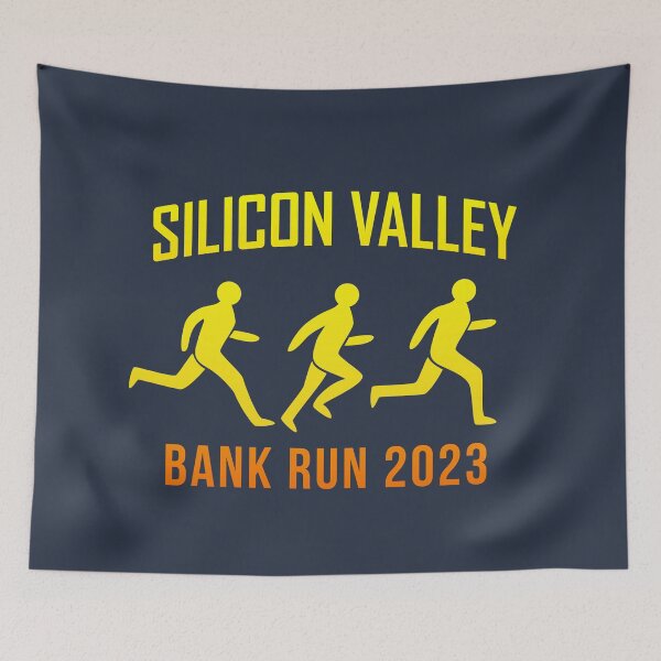 Item preview, Silicon Valley Bank Run designed and sold by pineconebutter.