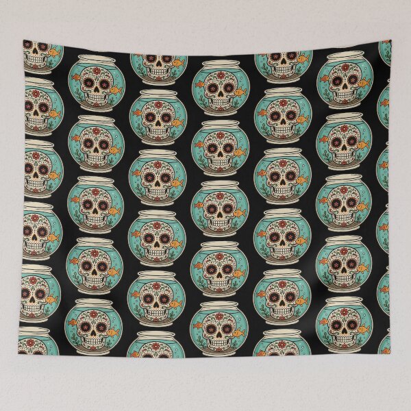 Item preview, Mexican Skull in a Fishbowl designed and sold by LaNadaYFundante.