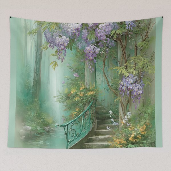 Item preview, Wisteria Pathway: An Enchanted Ascent designed and sold by bloorose.
