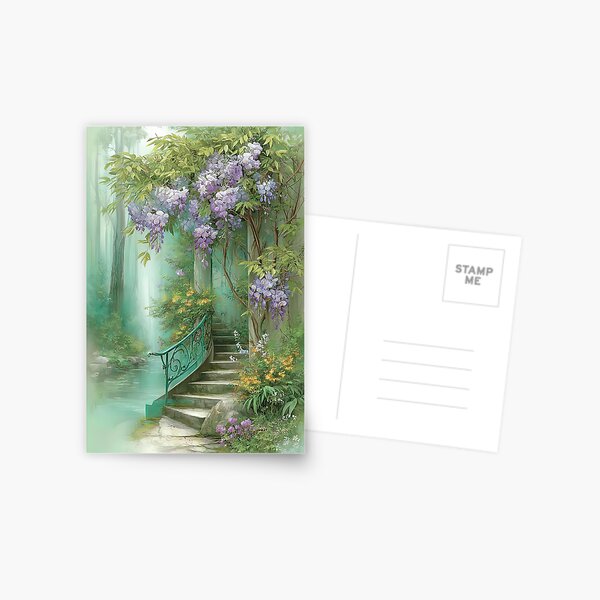 Item preview, Wisteria Pathway: An Enchanted Ascent designed and sold by bloorose.