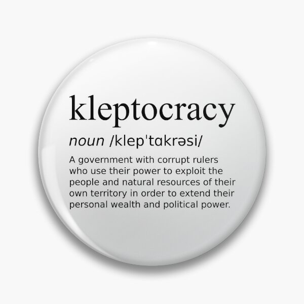 Item preview, Kleptocracy Definition Black Design - Government with Corrupt Rulers designed and sold by defytee.