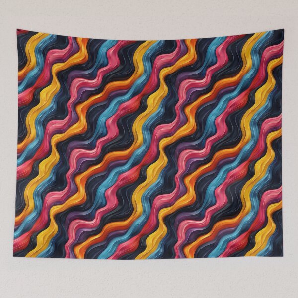 Item preview, Vibrant Abstract Wavy Lines with Gradients designed and sold by NTGUILTY.