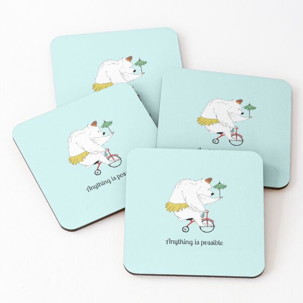 Item preview, Circus bear on a bike inspirational illustration designed and sold by Katy Meg.