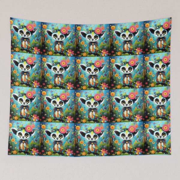 Item preview, Adorable lemur in a mysterious forest. designed and sold by Natalia-Vlad.