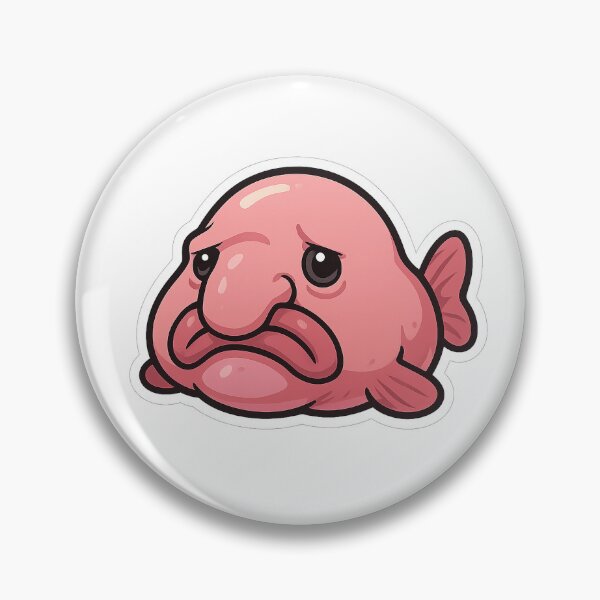 Item preview, Sad Blobfish – Funny Kawaii Meme Sticker designed and sold by Tripconic.