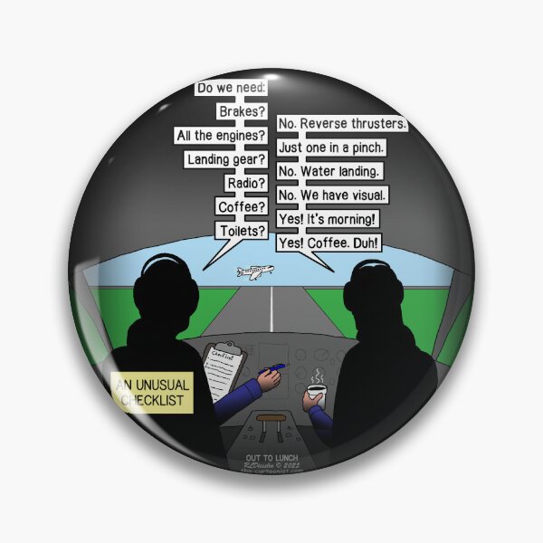 Item preview, An Unusual Pilot Checklist designed and sold by Out to Lunch Cartoons and More.