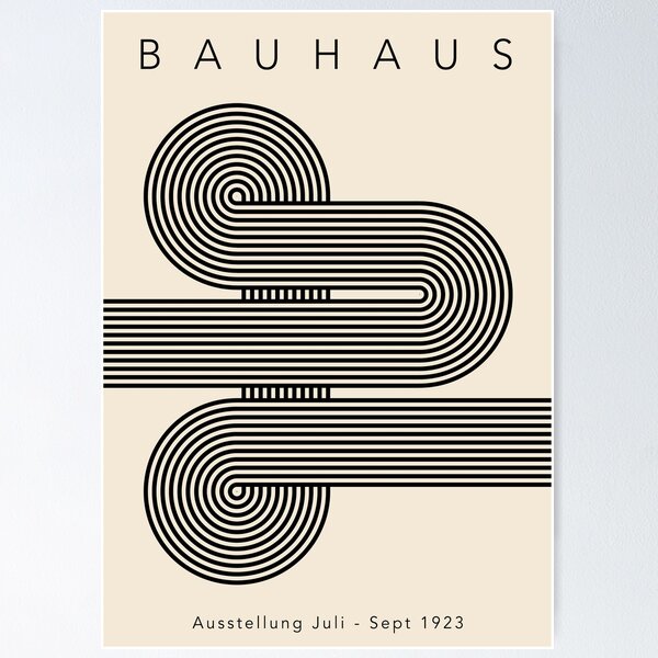 Item preview, Minimal Black And Cream Bauhaus  designed and sold by ArtVueStudio.