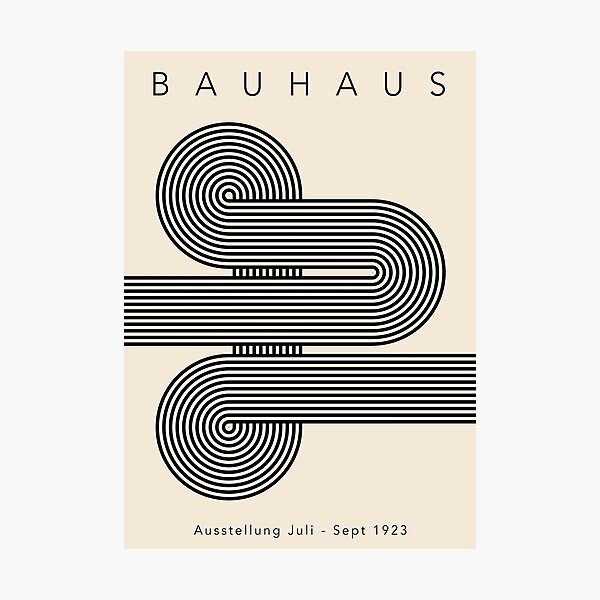 Item preview, Minimal Black And Cream Bauhaus  designed and sold by ArtVueStudio.