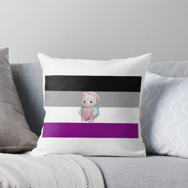Artikelvorschau, Asexuelle Ace Calico Critters Pride Flag Autoaufkleber entworfen und verkauft von InMyDragonEra.