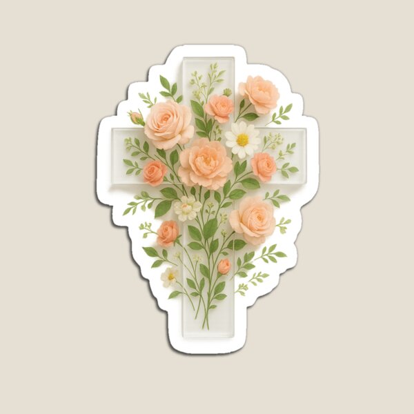 Item preview, Cross with Flowers designed and sold by Daily Bible Quotes.