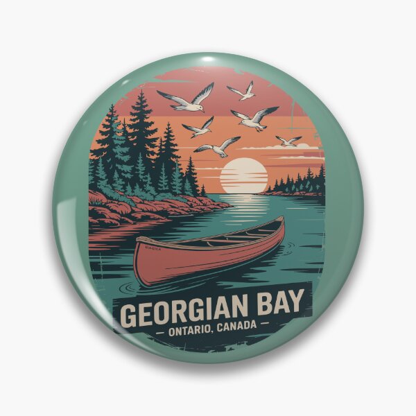 Item preview, Georgian Bay Ontario Canada - Retro Lake Boating designed and sold by JessArty ⭐⭐⭐⭐⭐.