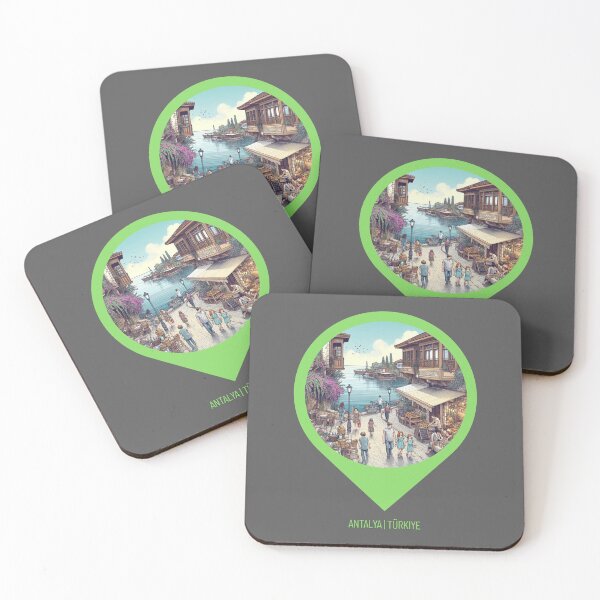 Item preview, Retro Antalya Türkiye 80s Cityscape – Vintage AI Artwork for Travel Lovers, City Fans, and Nostalgic Style Decor designed and sold by knalpot-design.