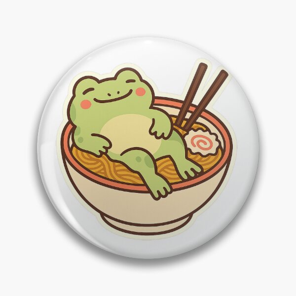 Item preview, Ramen Frog – Kawaii Noodle Bowl Meme Sticker designed and sold by Tripconic.