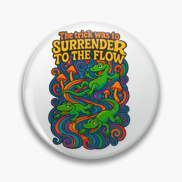 Item preview, Surrender to the Flow – Trippy Lizard Art designed and sold by Sketchy Graphics.