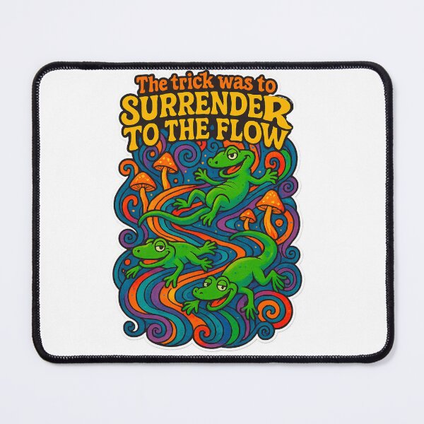 Item preview, Surrender to the Flow – Trippy Lizard Art designed and sold by Sketchy Graphics.
