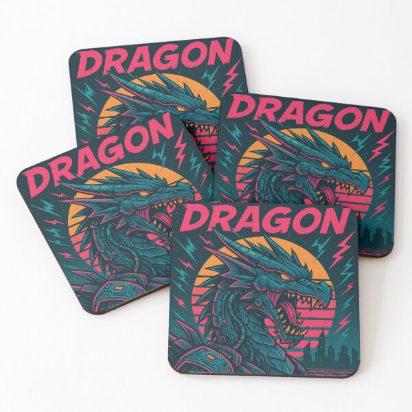 Item preview, Retro Neon Cyber Dragon designed and sold by JonelleTshirts.