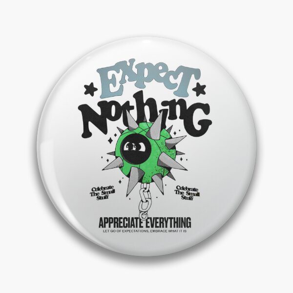 Item preview, Expect Nothing – Spiked Ball Minimalist Philosophy Design designed and sold by mikoscha.