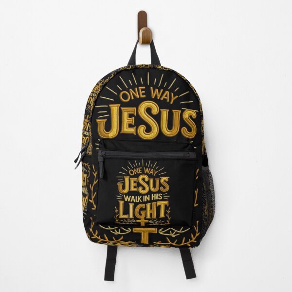 Item preview, One Way Jesus Walk in His Light Embroidered Faith Design designed and sold by ArtDesignTp.
