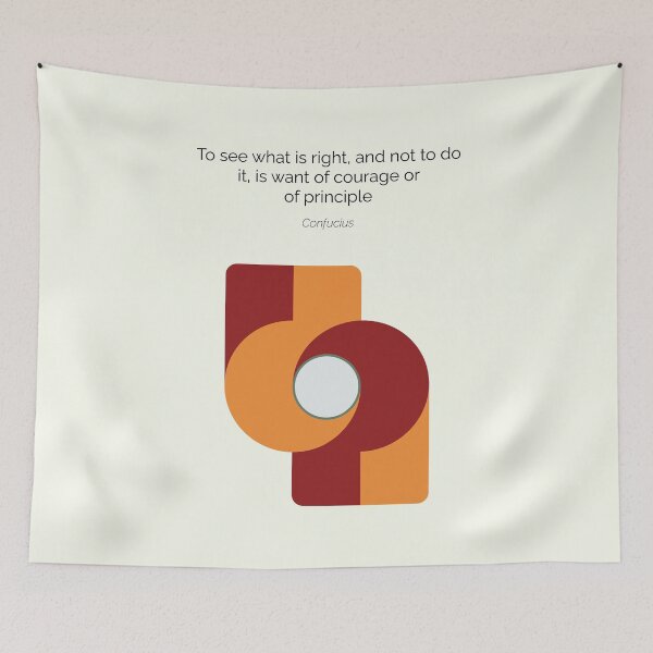 Item preview, Confucius Right Quote Confucianism Philosophy Geometric Abstract designed and sold by kakarikihill.