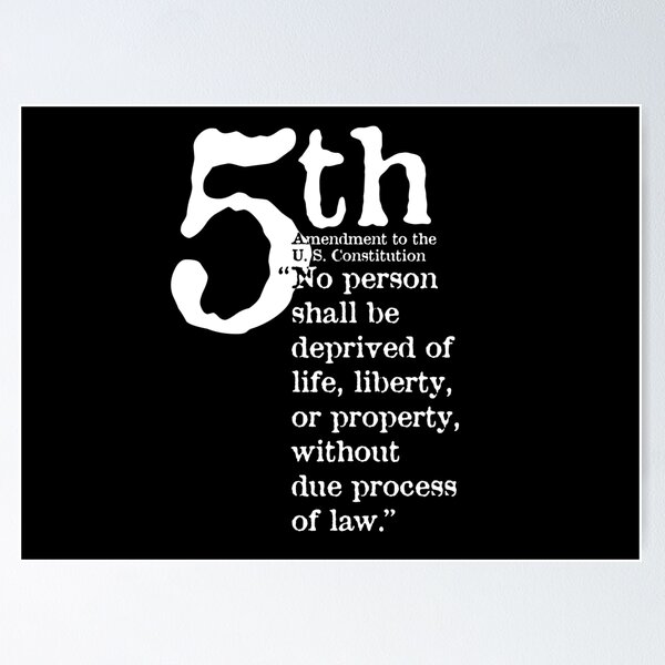 Item preview, Fifth Amendment To the U. S. Constitution designed and sold by BANDOFSCRIBBLE Hollywood.