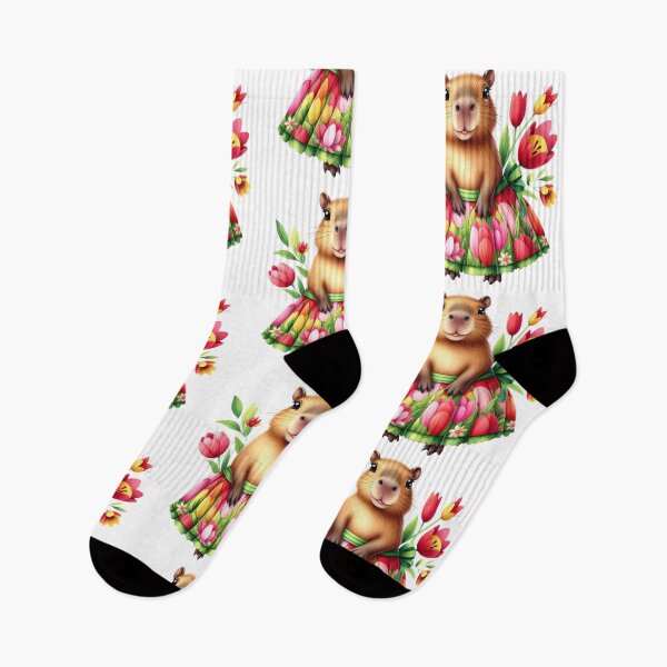 Artikelvorschau, Capybara Blumenkleid entworfen und verkauft von Polarisofficial.