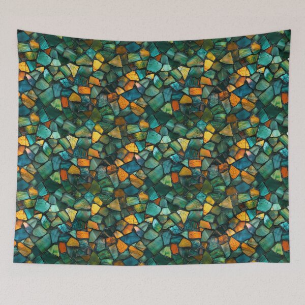 Item preview, Vibrant Abstract Stained Glass Mosaic designed and sold by NTGUILTY.