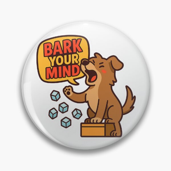 Item preview, Bark Your Mind – Loud Dog Meme Sticker designed and sold by Tripconic.