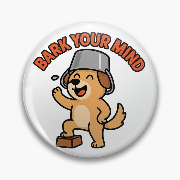 Item preview, Bark Your Mind – Funny Bucket Dog Meme Sticker designed and sold by Tripconic.