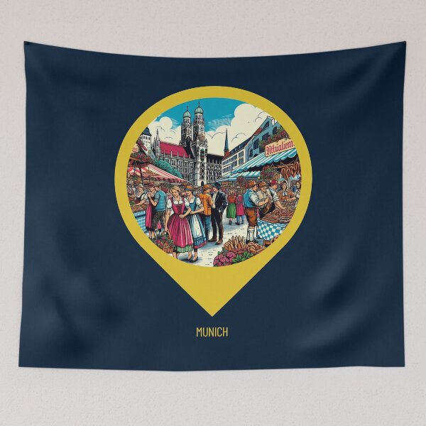 Item preview, Retro Munich 80s Cityscape – Vintage AI Art for Germany Travel Lovers, Urban Style Fans, and Nostalgic Decor designed and sold by knalpot-design.