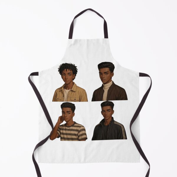 Item preview, Modern Black Anime Guys - Stylish Character Portraits #3 designed and sold by GTCreations1.