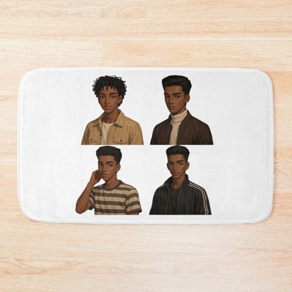 Item preview, Modern Black Anime Guys - Stylish Character Portraits #3 designed and sold by GTCreations1.