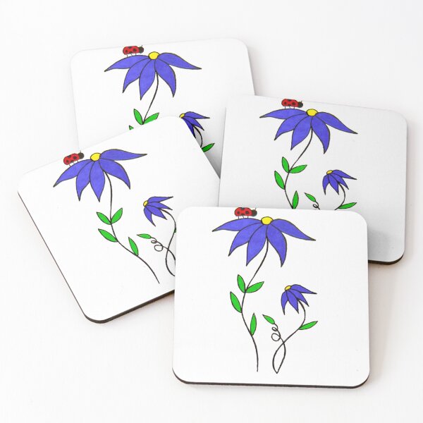 Item preview, Ladybug Flowers designed and sold by arTCre8ions.