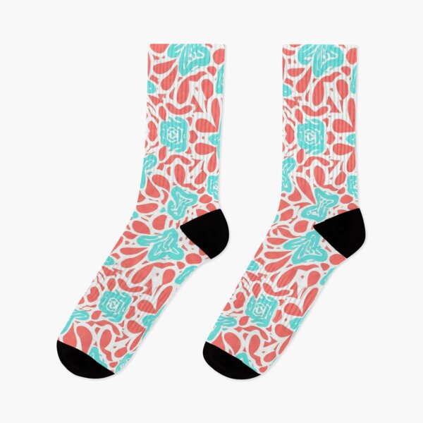 Item preview, Vibrant Coral & Teal Ornate Seamless Pattern designed and sold by MySignatureItems.