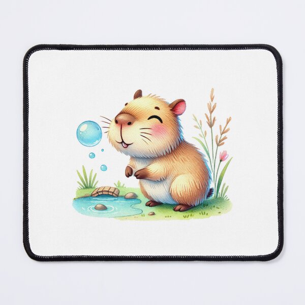 Item preview, Capybara Playing with Bubbles designed and sold by Polarisofficial.