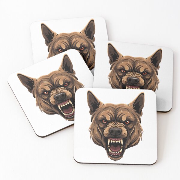 Item preview, Angry Dog Head Vector Illustration – Fierce Snarling Expression designed and sold by AFernandesDSG.
