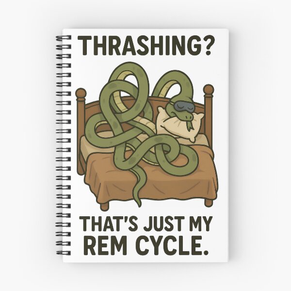 Item preview, Thrashing? That’s Just My REM Cycle – Funny Snake Sleep Design designed and sold by TeeTimeTreasure.