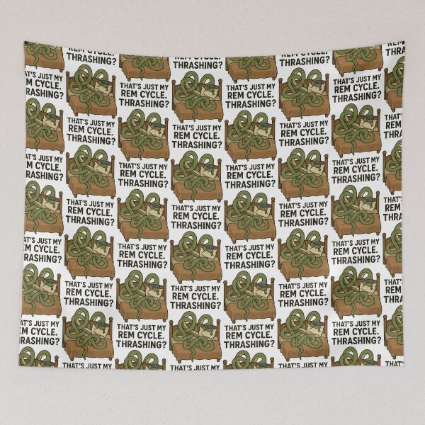 Item preview, Thrashing? That’s Just My REM Cycle – Funny Snake Sleep Design designed and sold by TeeTimeTreasure.
