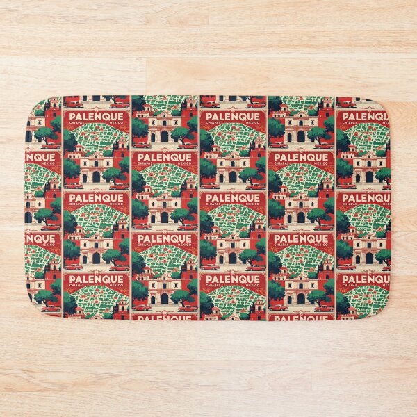 Item preview, Palenque Chiapas Mexico 1950s Vintage Travel Tourism Map designed and sold by TravelersGems.