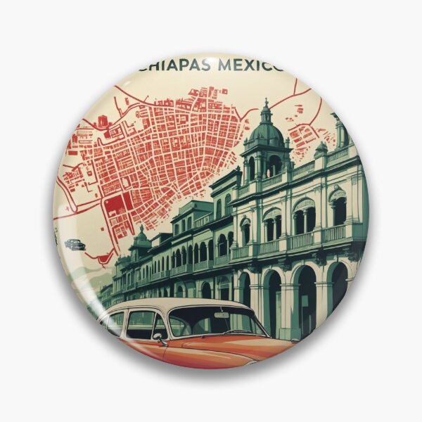 Item preview, Frontera Comalapa Chiapas Mexico 1950s Vintage Travel Tourism Map designed and sold by TravelersGems.