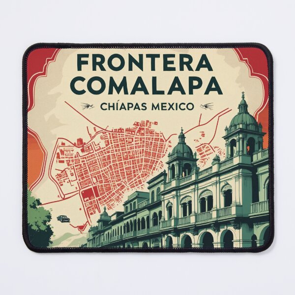 Item preview, Frontera Comalapa Chiapas Mexico 1950s Vintage Travel Tourism Map designed and sold by TravelersGems.