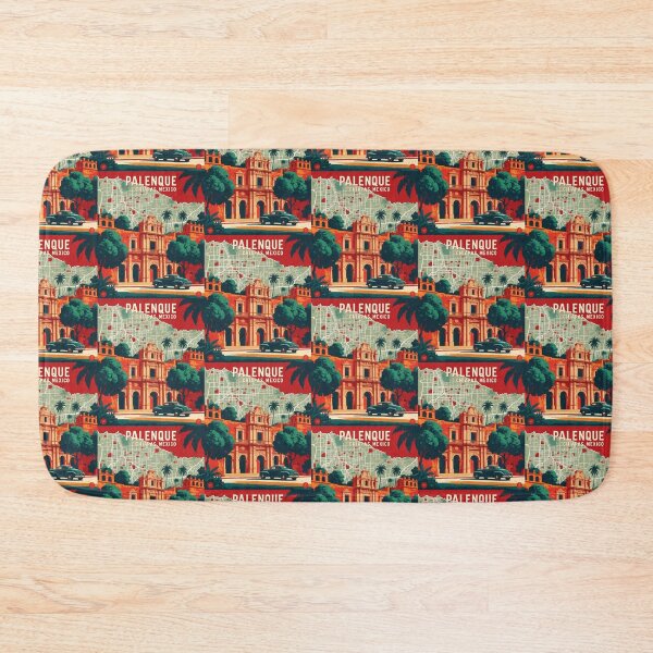 Item preview, Palenque Chiapas Mexico 1950s Vintage Travel Tourism Map designed and sold by TravelersGems.