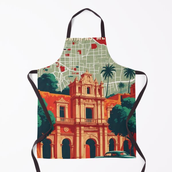 Item preview, Palenque Chiapas Mexico 1950s Vintage Travel Tourism Map designed and sold by TravelersGems.