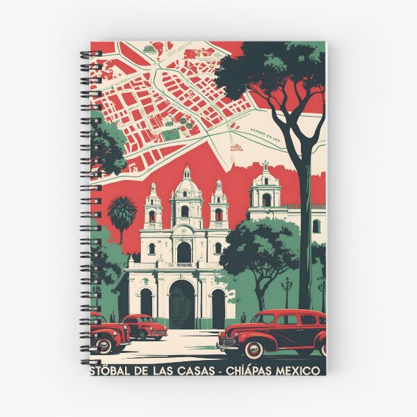 Item preview, San Cristobal de las Casas Chiapas Mexico 1950s Vintage Travel Tourism Map designed and sold by TravelersGems.