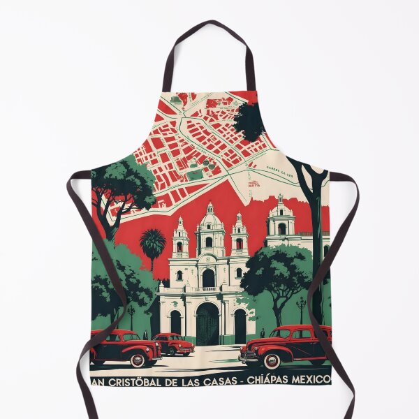 Item preview, San Cristobal de las Casas Chiapas Mexico 1950s Vintage Travel Tourism Map designed and sold by TravelersGems.