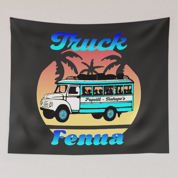 Item preview, POLYNESIAN TRUCK (blue) designed and sold by Nesian-Tahiti.