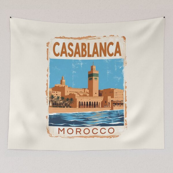 Item preview, A Vintage Illustration of Casablanca - Morocco  designed and sold by GoodOldVintage.